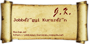 Jobbágyi Kurszán névjegykártya